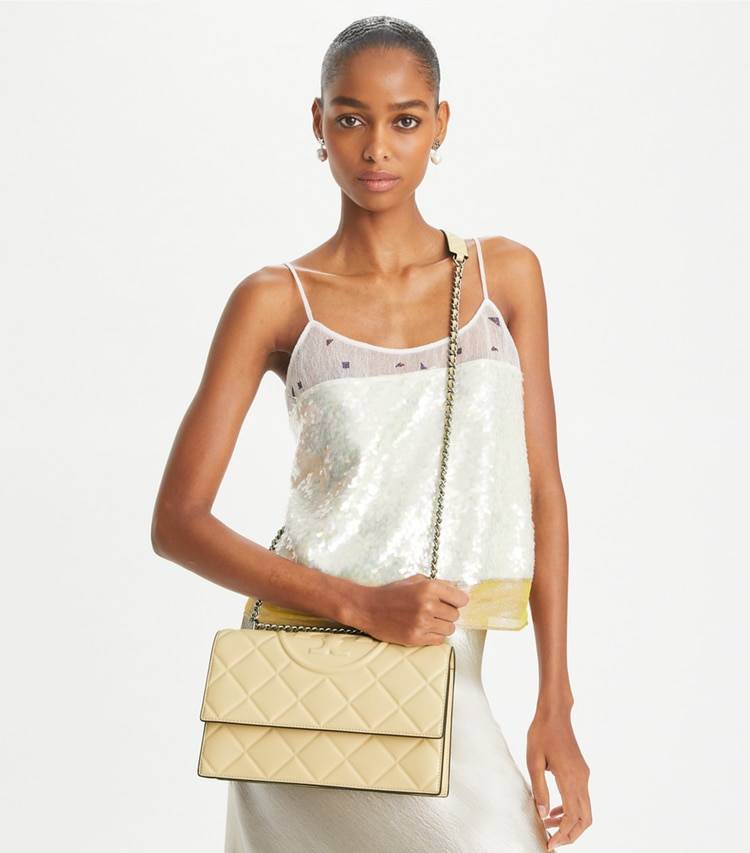 Shoulder Bags Women Fleming Shoulder Bag Vanilla Soft Serve Tory Burch - Image 3