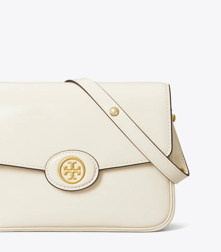 Shoulder Bags Women Tory Burch Robinson Spazzolato Convertible Shoulder Bag Shea Butter - Image 4