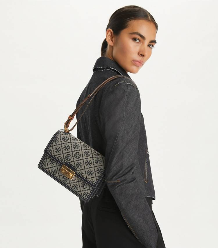 Shoulder Bags Women Tory Navy Tory Burch T Monogram Shoulder Bag - Image 3