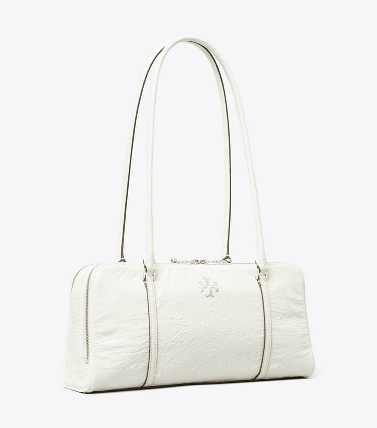 Small Crinkle Leather Marshmallow Satchel White Tory Burch Women Shoulder Bags