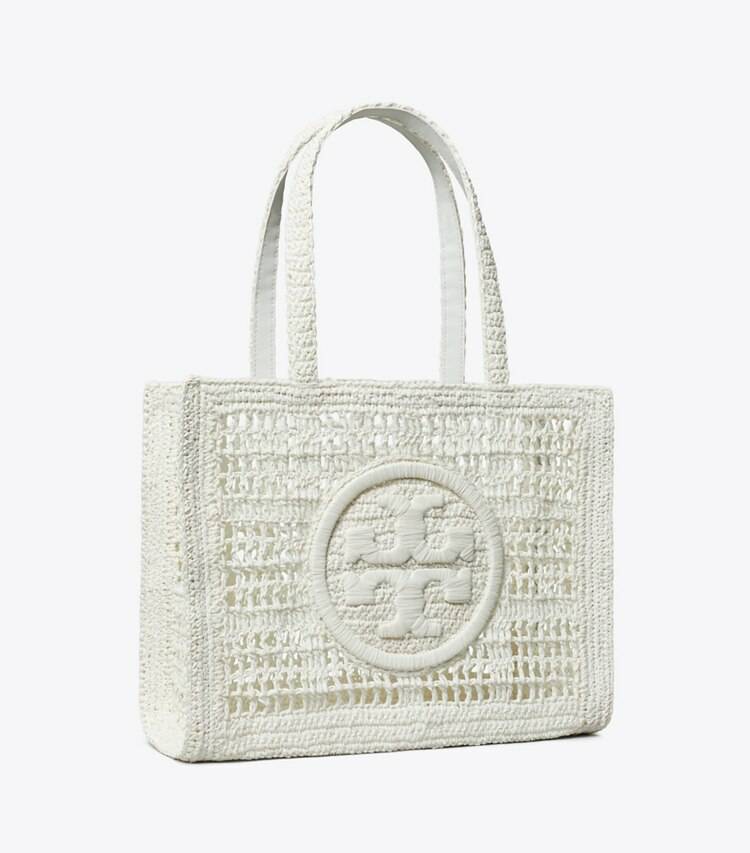 Small Ella Hand-Crocheted Tote Women White Tote Bags Tory Burch