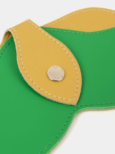 Small Goods Women Cambridge Satchel The Sunglasses Case - Indian Yellow & Apple Green - Image 5