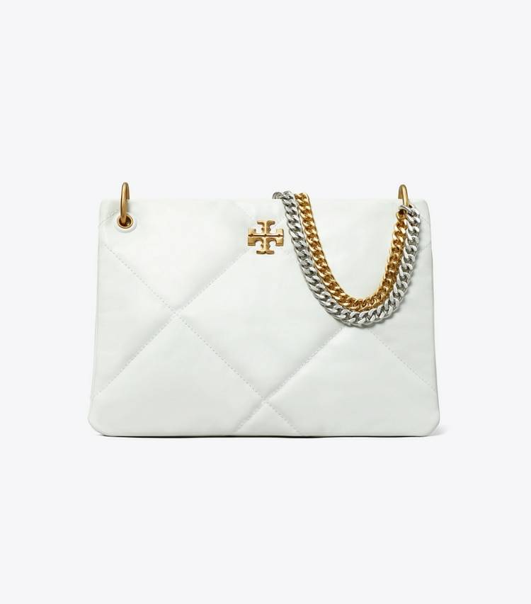 Small Kira Diamond Quilt Shoulder Bag Shoulder Bags Tory Burch Blanc Women - Image 3