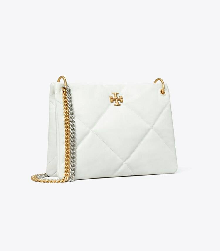 Small Kira Diamond Quilt Shoulder Bag Shoulder Bags Tory Burch Blanc Women