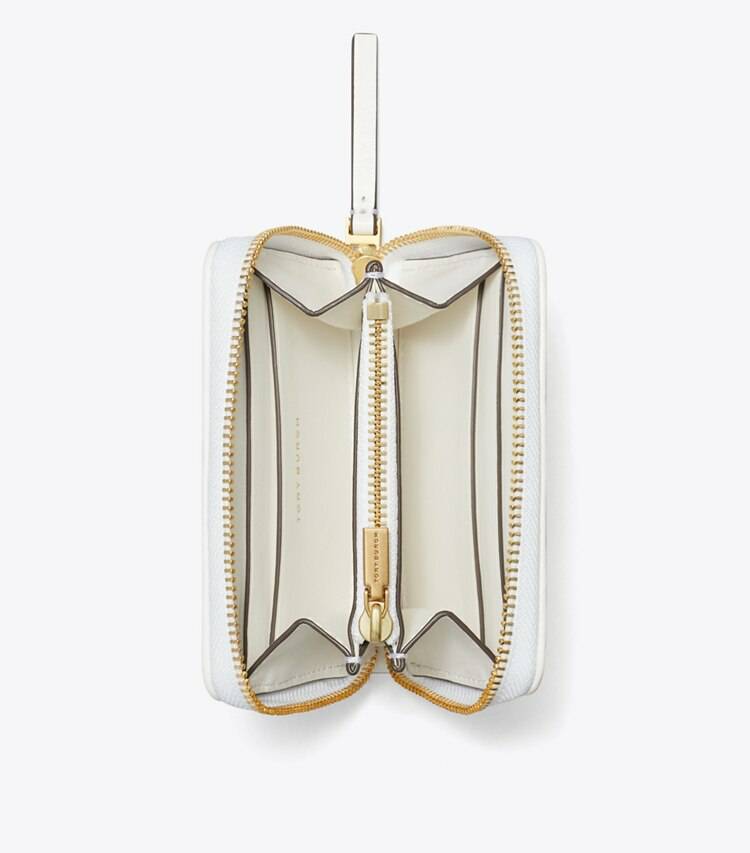 Small Kira Diamond Quilt Zip-Around Wallet Tory Burch Blanc Women Wallets - Image 3