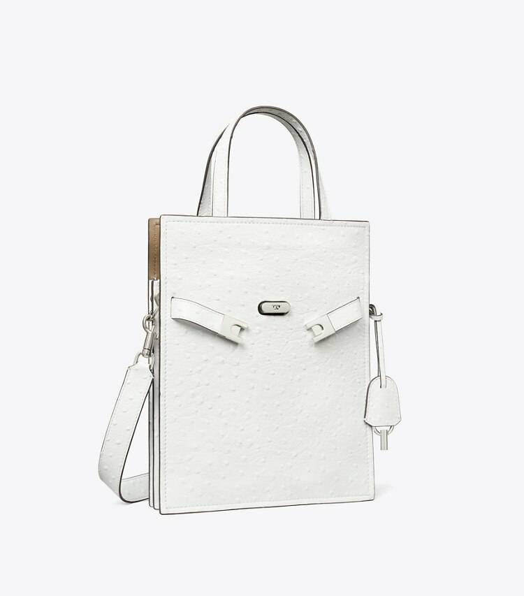 Small Lee Radziwill Shopper Shoulder Bags Women Tory Burch Arctic Snow