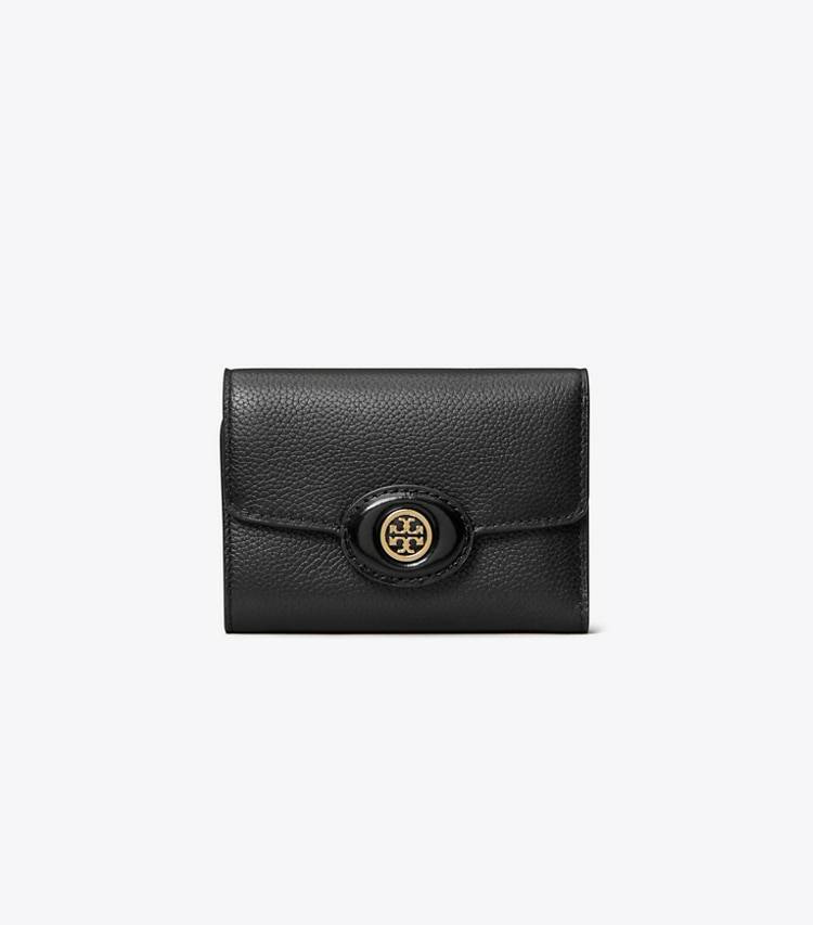 Small Robinson Pebbled Wallet Wallets Women Tory Burch Black - Image 2