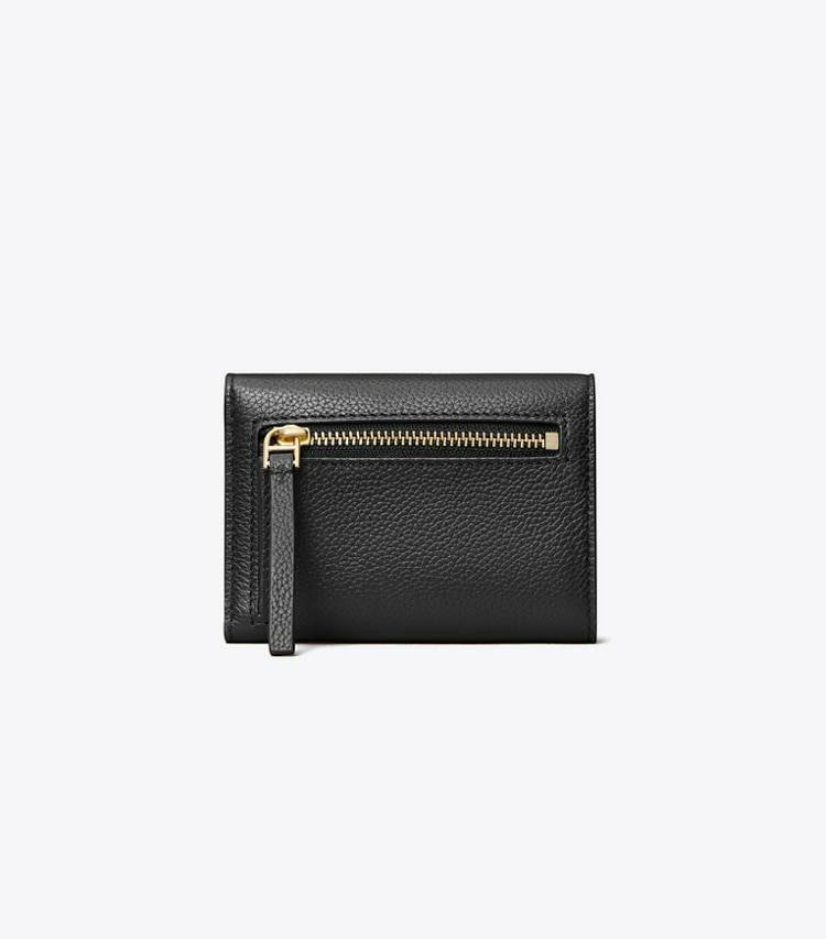 Small Robinson Pebbled Wallet Wallets Women Tory Burch Black - Image 3