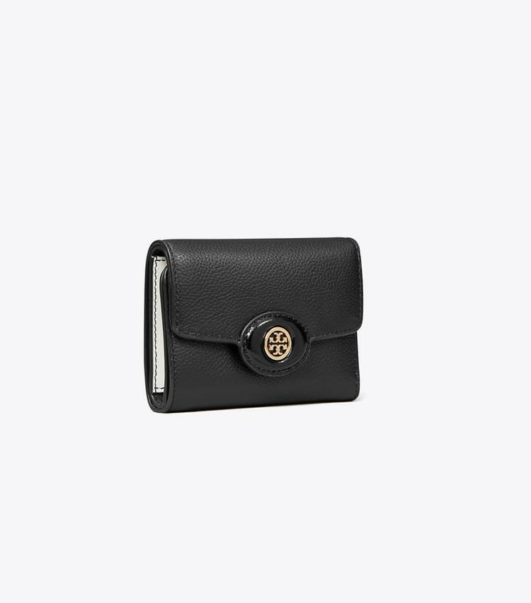 Small Robinson Pebbled Wallet Wallets Women Tory Burch Black
