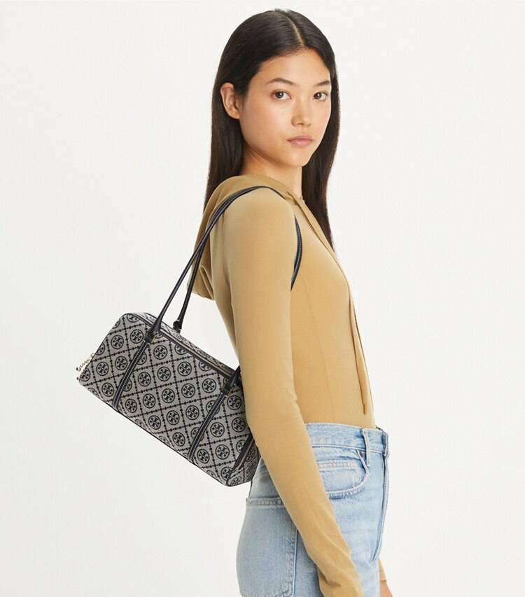 Small T Monogram Marshmallow Satchel Satchels Women Tory Burch Tory Navy - Image 2