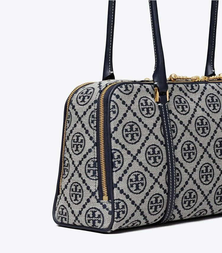 Small T Monogram Marshmallow Satchel Satchels Women Tory Burch Tory Navy - Image 4