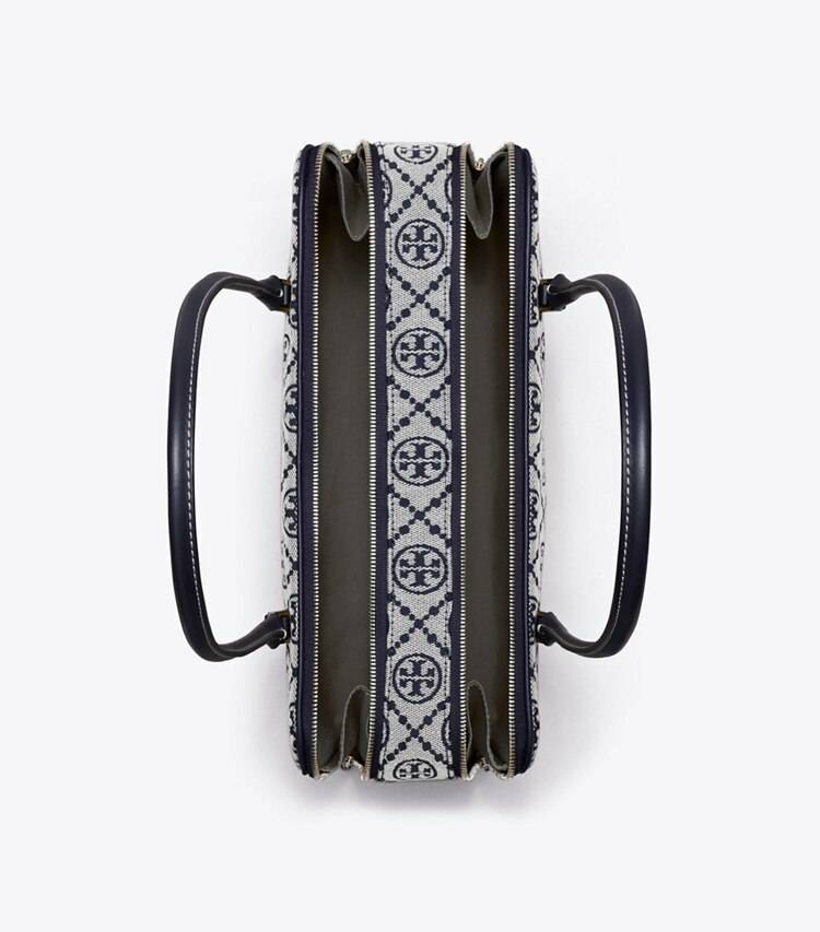 Small T Monogram Marshmallow Satchel Satchels Women Tory Burch Tory Navy - Image 5
