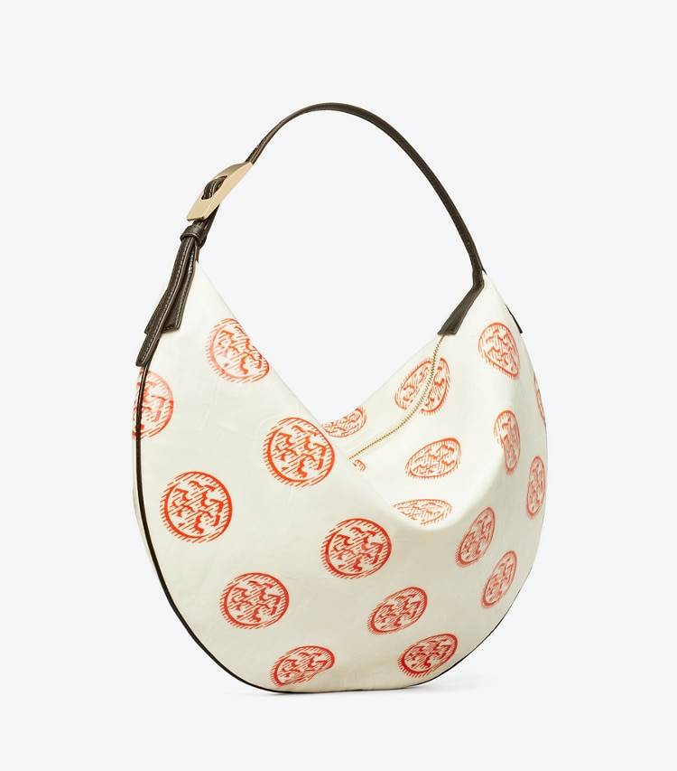 T Monogram Balloon Bag White / Pepperoncini Hobo Bags Tory Burch Women