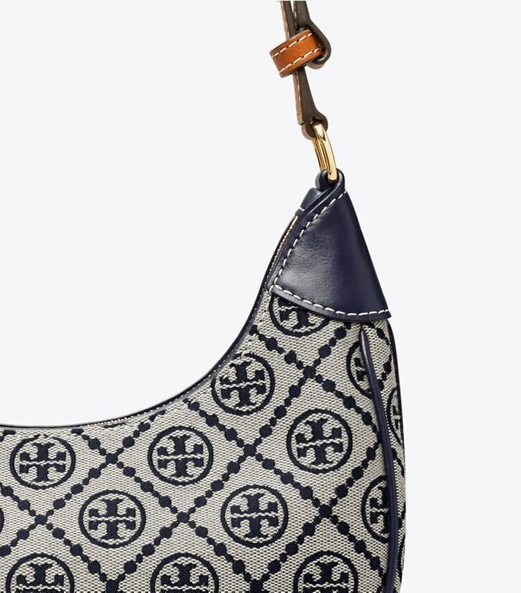 T Monogram Crescent Bag Tory Burch Tory Navy Women Shoulder Bags - Image 5