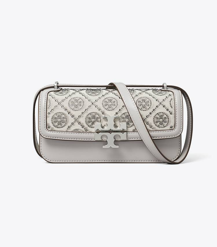 T Monogram Small Eleanor Rectangular Bag Women Tory Burch Shoulder Bags Gray - Image 4