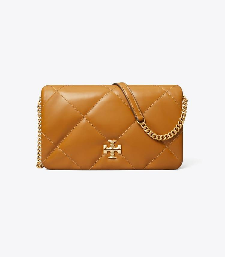 Tan Women Mini Bags Tory Burch Kira Diamond Quilt Crossbody - Image 3