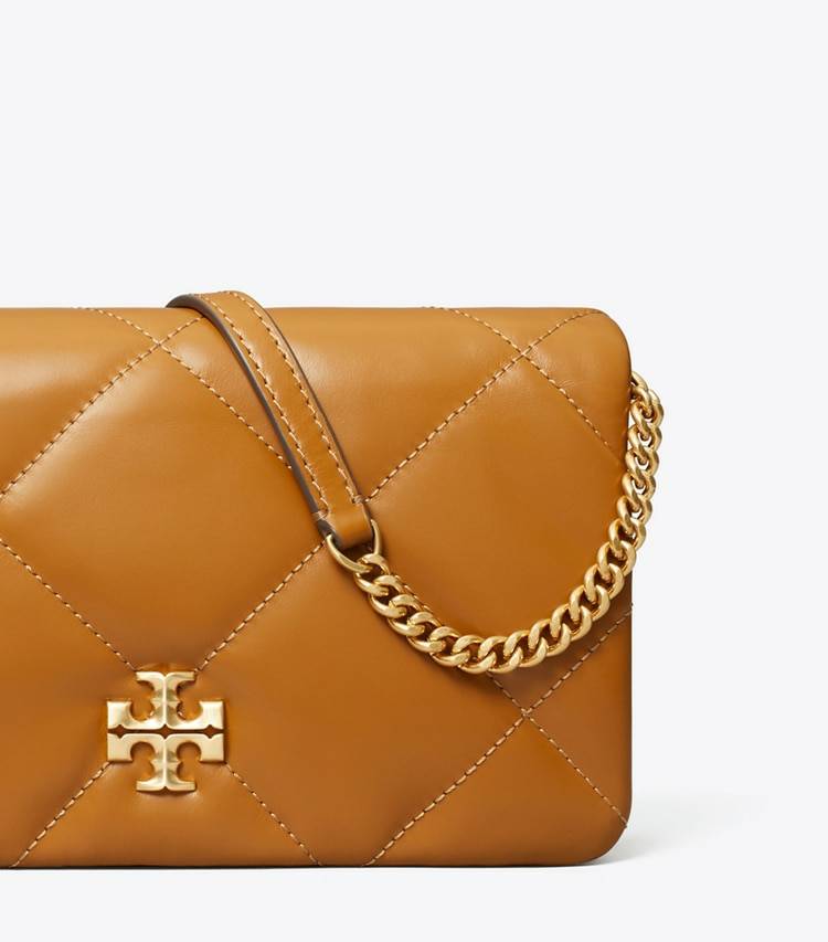 Tan Women Mini Bags Tory Burch Kira Diamond Quilt Crossbody - Image 4