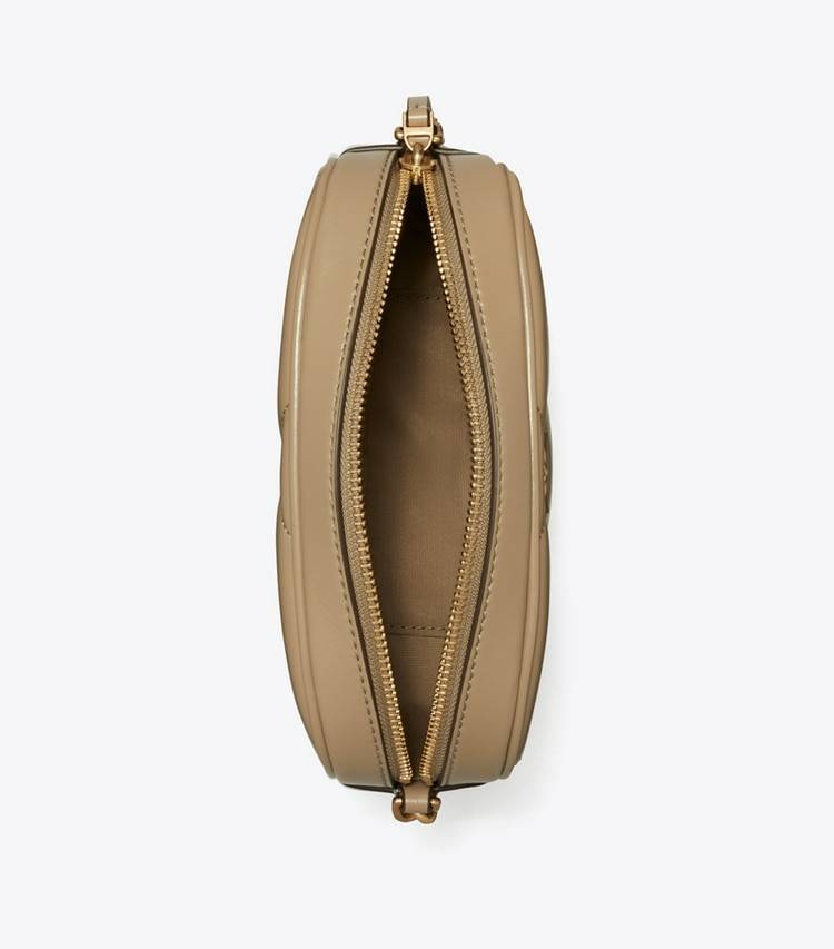Taupe Oak Kira Diamond Quilt Camera Bag Crossbody Bags Women Tory Burch - Image 5