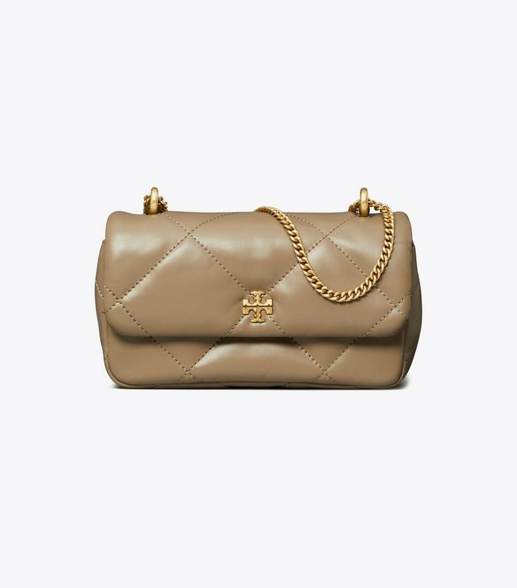 Taupe Oak Tory Burch Crossbody Bags Women Mini Kira Diamond Quilt Flap Bag - Image 4