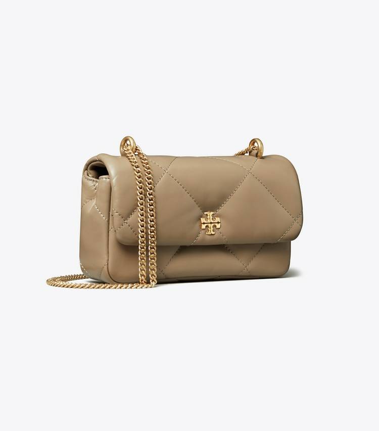 Taupe Oak Tory Burch Crossbody Bags Women Mini Kira Diamond Quilt Flap Bag