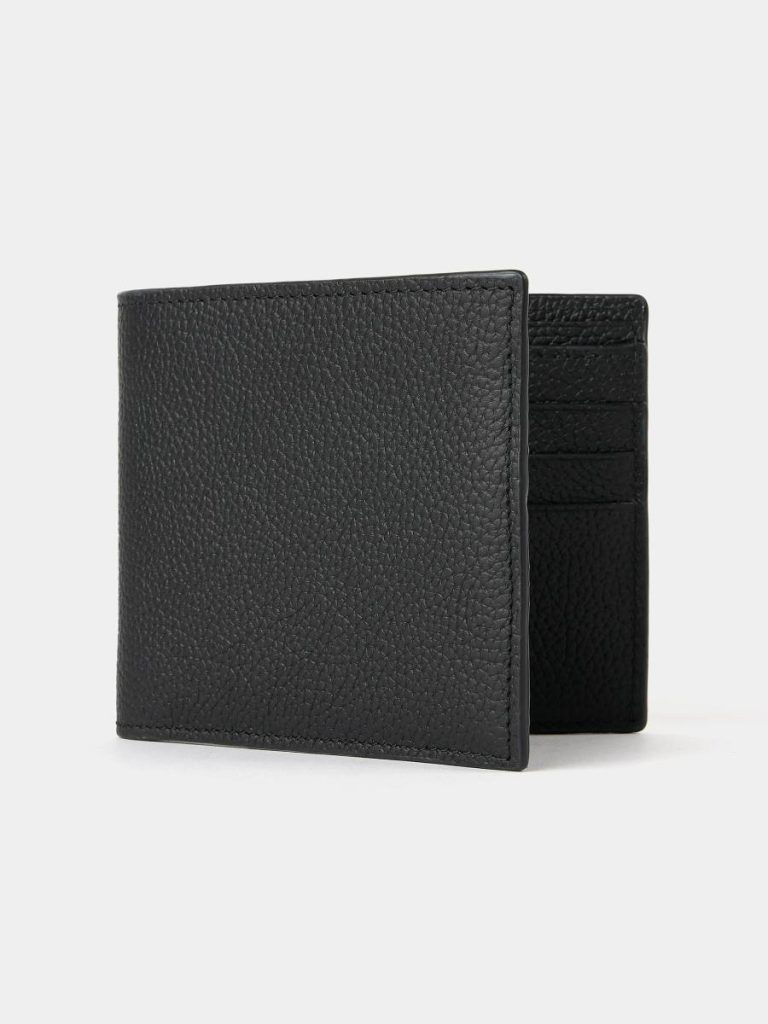 The Billfold Wallet - Black Madras Grain Cambridge Satchel Crossbody Women
