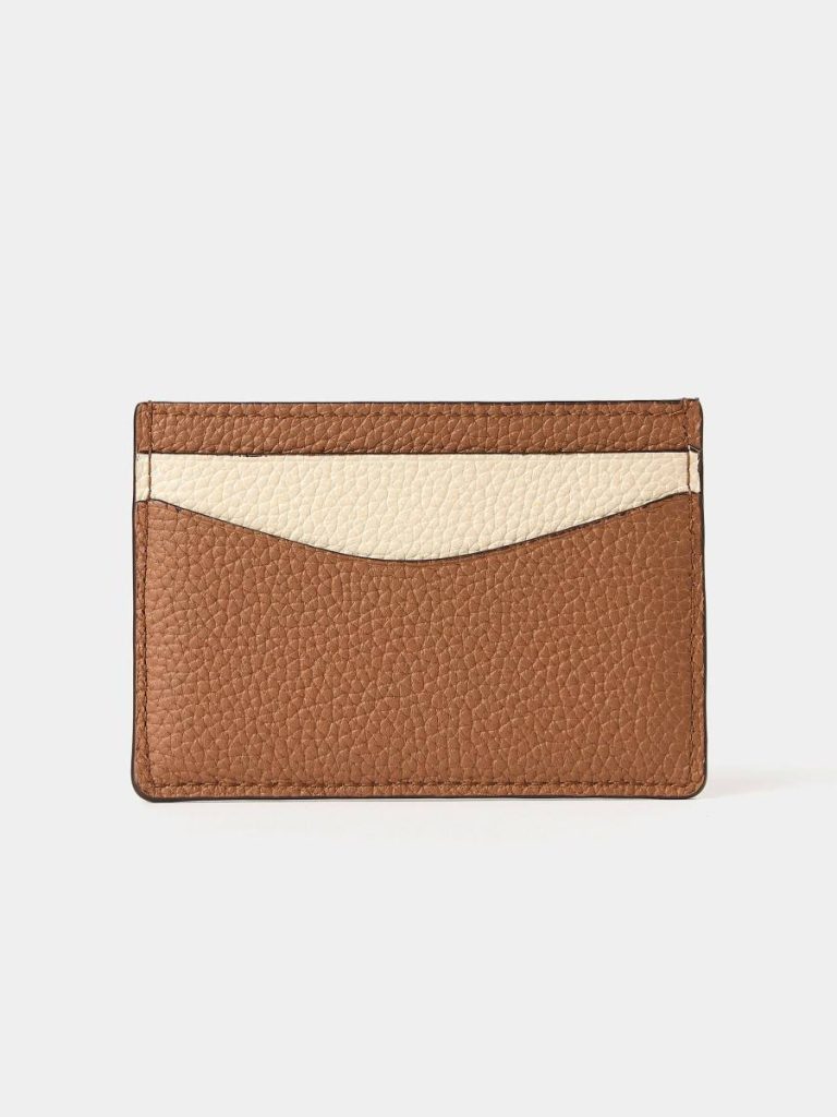 The Card Case - Tan & Clay Madras Grain Cambridge Satchel Women Crossbody