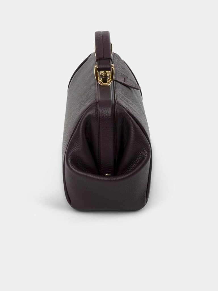 The Doctor's Bag -Bordeaux Calf Grain Cambridge Satchel Handbags Women - Image 4