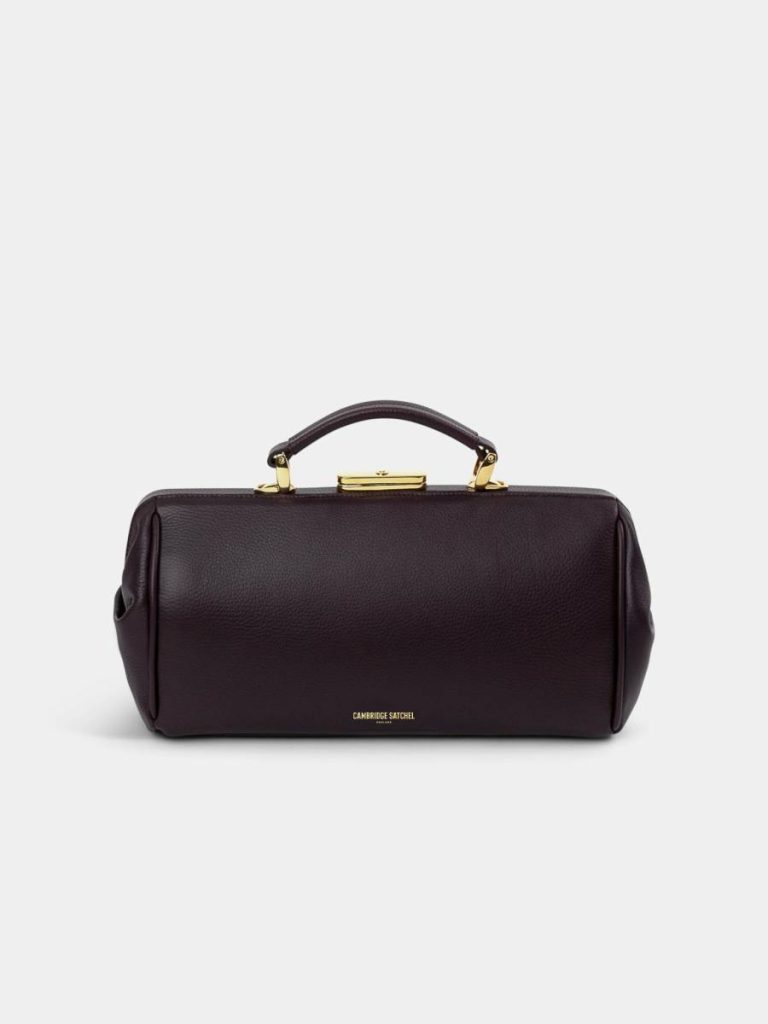 The Doctor's Bag -Bordeaux Calf Grain Cambridge Satchel Handbags Women - Image 5
