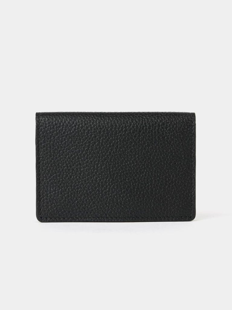 The Double Credit Card Holder - Black With Tartan Madras Grain Women Cambridge Satchel Crossbody - Image 3