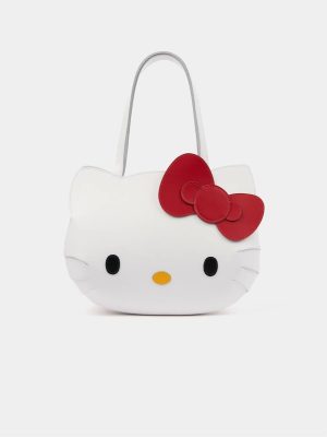 The Hello Kitty Face Tote - Brilliant White Tote Bags Women Cambridge Satchel