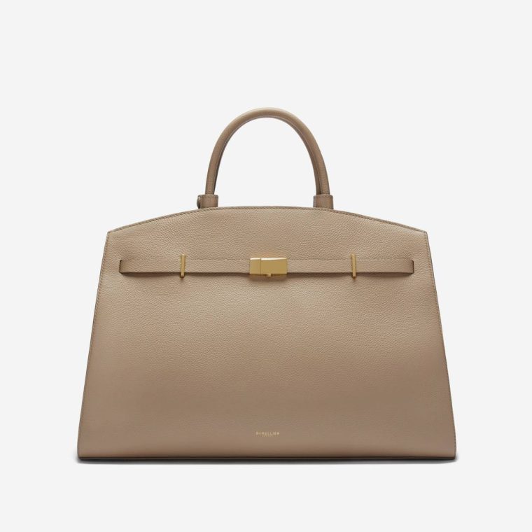 The Hudson Women Demellier Crossbody Bags Dark Sand Small Grain