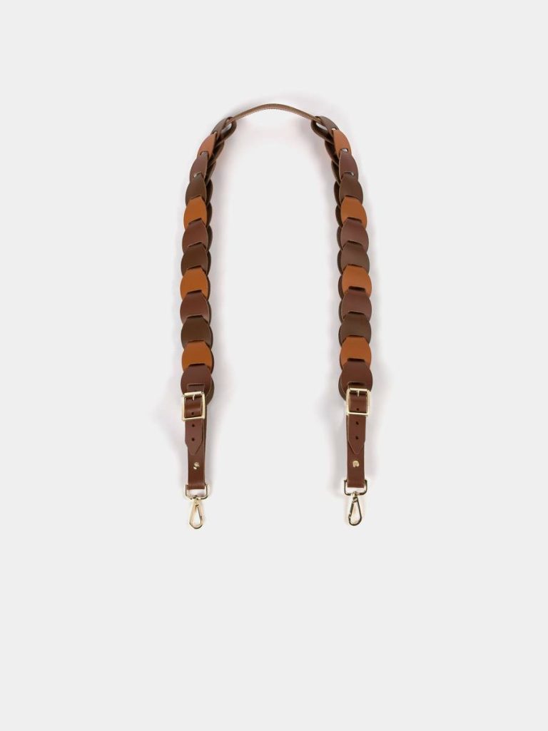 The Link Strap - Vintage Tri-Colour & Pale Gold Hardware Cambridge Satchel Crossbody Women