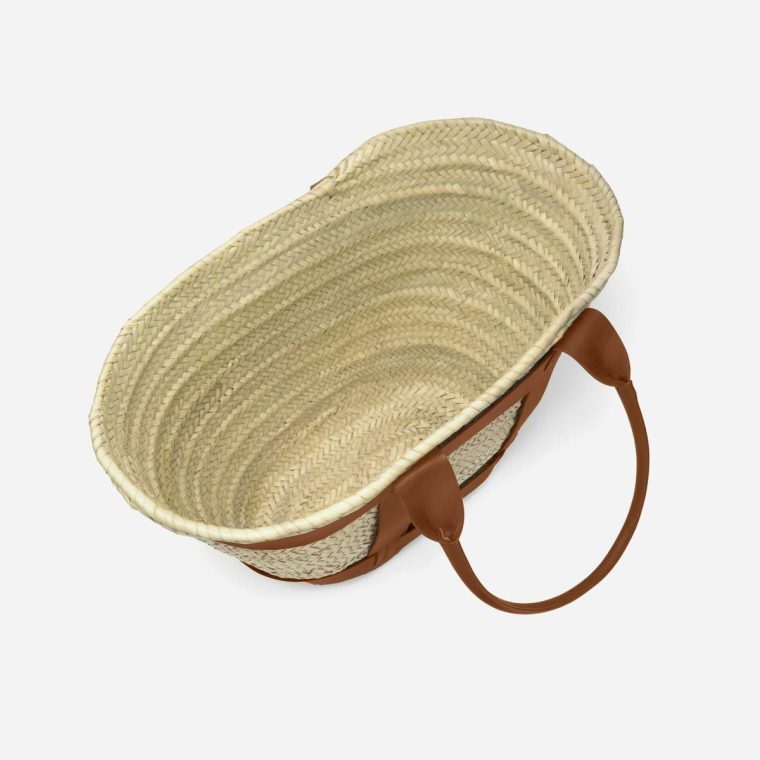 The Maxi Santorini Women Shoulder Bags Natural Basket Tan Smooth Demellier - Image 4