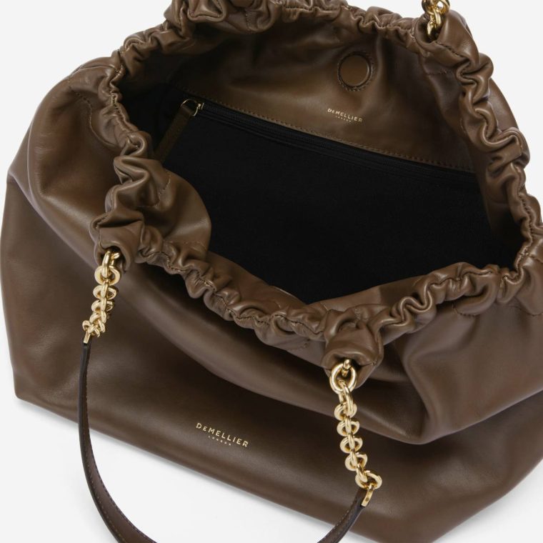 The Miami Demellier Mocha Smooth Shoulder Bags Women - Image 5