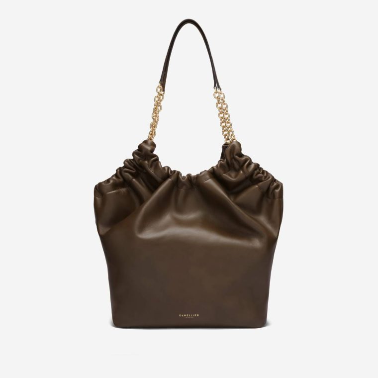 The Miami Demellier Mocha Smooth Shoulder Bags Women