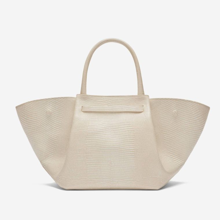 The Midi New York Crossbody Bags Ecru Lizard-Effect Women Demellier - Image 4