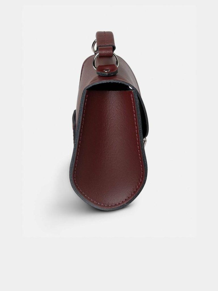 The Mini Poppy -Oxblood Cambridge Satchel Handbags Women - Image 4