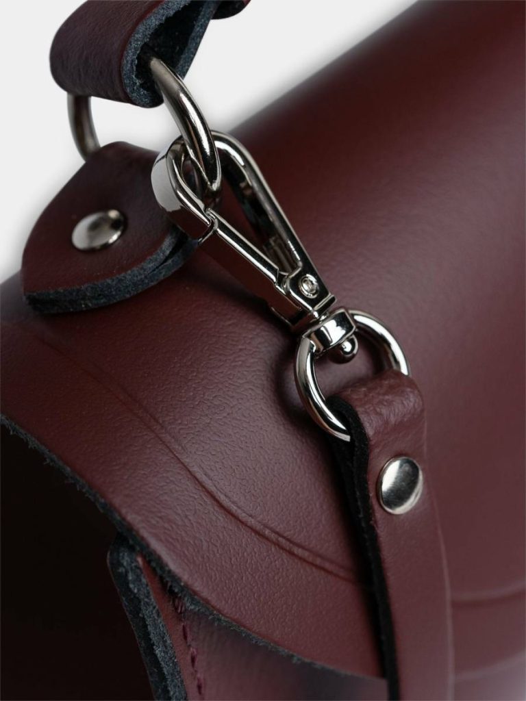 The Mini Poppy -Oxblood Cambridge Satchel Handbags Women - Image 5