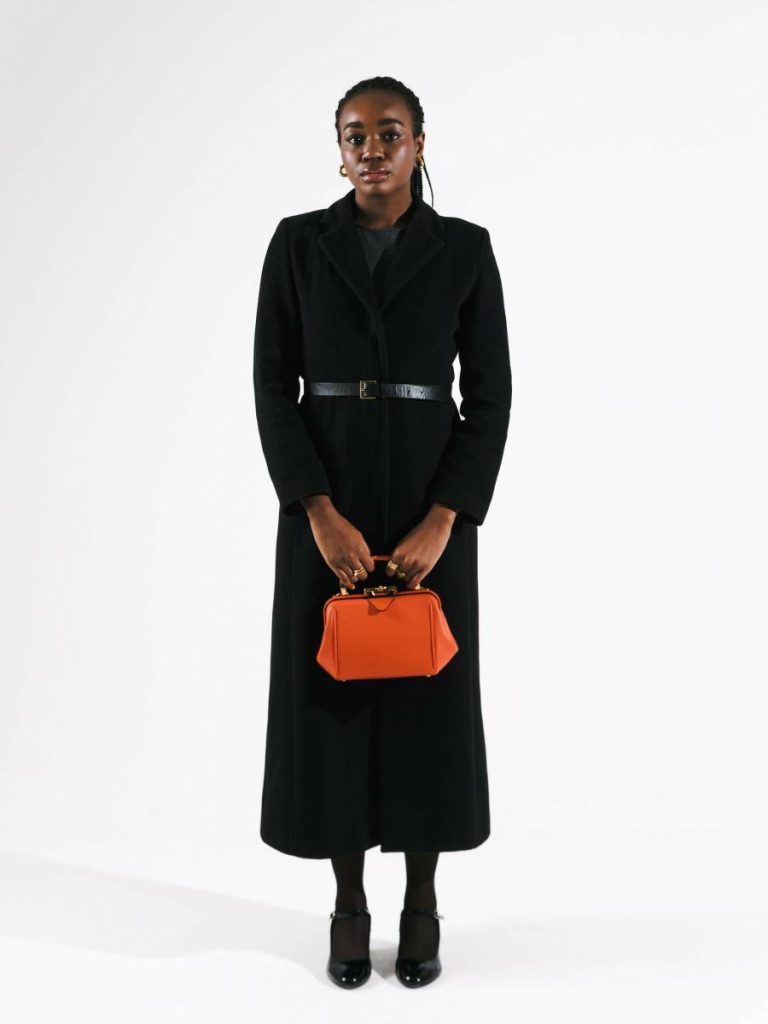 The Mini Sophie - Tangerine Calf Grain Cambridge Satchel Women Handbags - Image 2