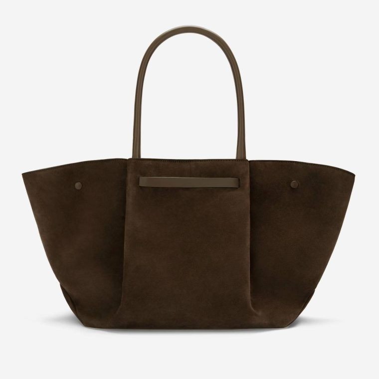 The New York Shoulder Bags Women Demellier Mocha Suede & Mocha Smooth - Image 4