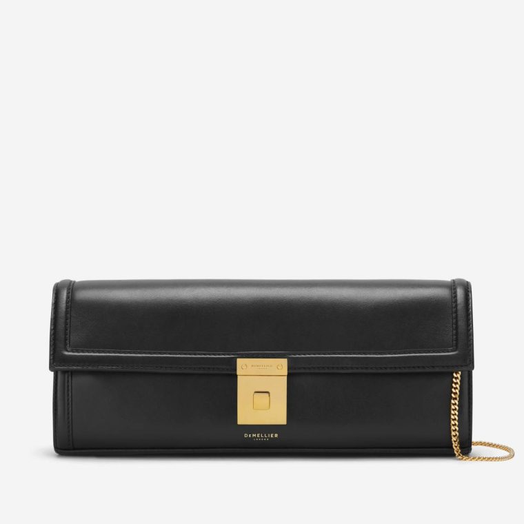 The Paris Clutch Black Smooth Clutches Women Demellier