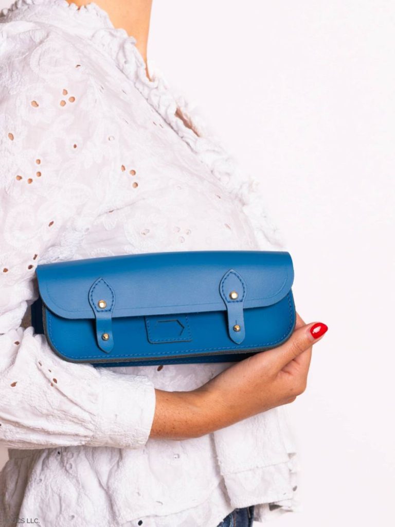 The Pencil Case - Shiz Blue Crossbody Women Cambridge Satchel - Image 2