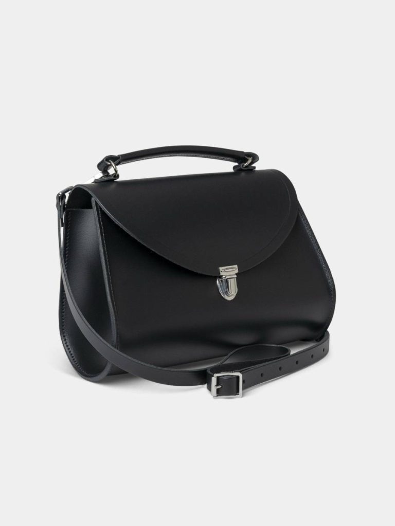 The Poppy -Black Women Handbags Cambridge Satchel - Image 2