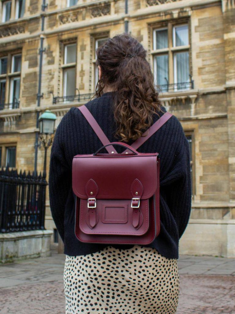 The Small Portrait Backpack -Oxblood Backpacks Cambridge Satchel Women - Image 2