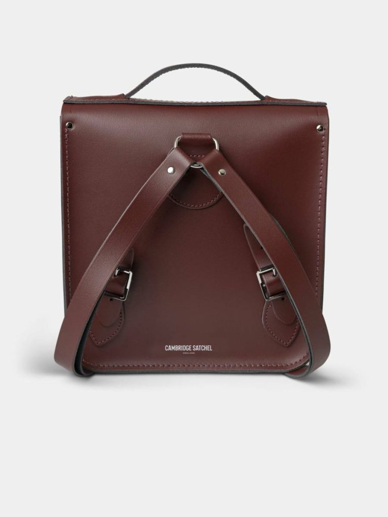 The Small Portrait Backpack -Oxblood Backpacks Cambridge Satchel Women - Image 4