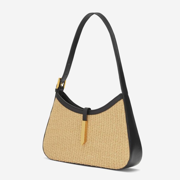 The Tokyo Demellier Shoulder Bags Warm Raffia & Black Smooth Women - Image 2