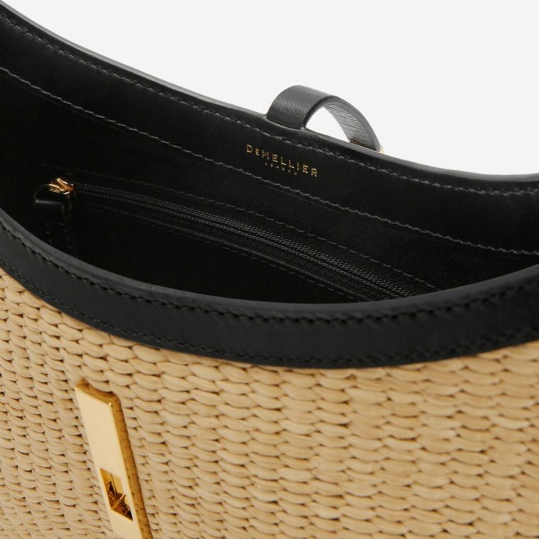 The Tokyo Demellier Shoulder Bags Warm Raffia & Black Smooth Women - Image 5