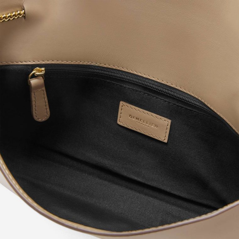 The Vancouver Clutch Dark Sand Smooth Women Demellier Clutches - Image 5