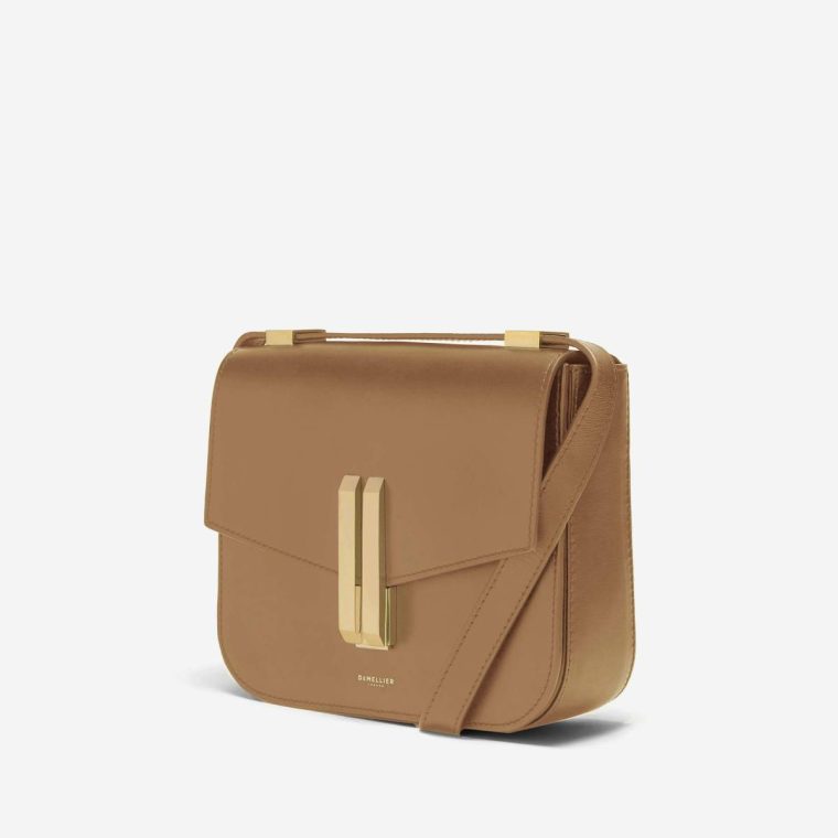 The Vancouver Deep Toffee Smooth Women Crossbody Bags Demellier - Image 3