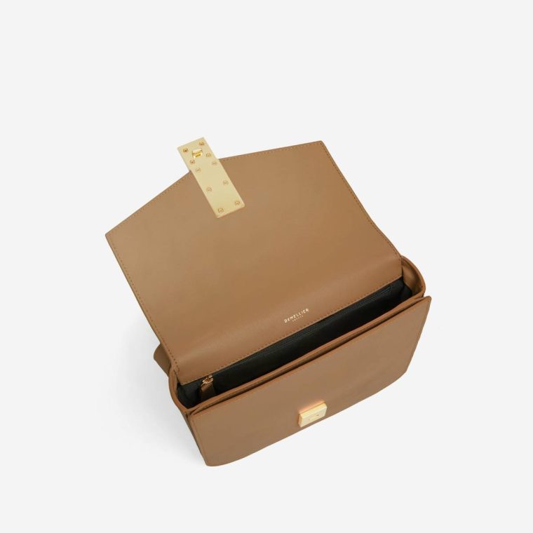 The Vancouver Deep Toffee Smooth Women Crossbody Bags Demellier - Image 5